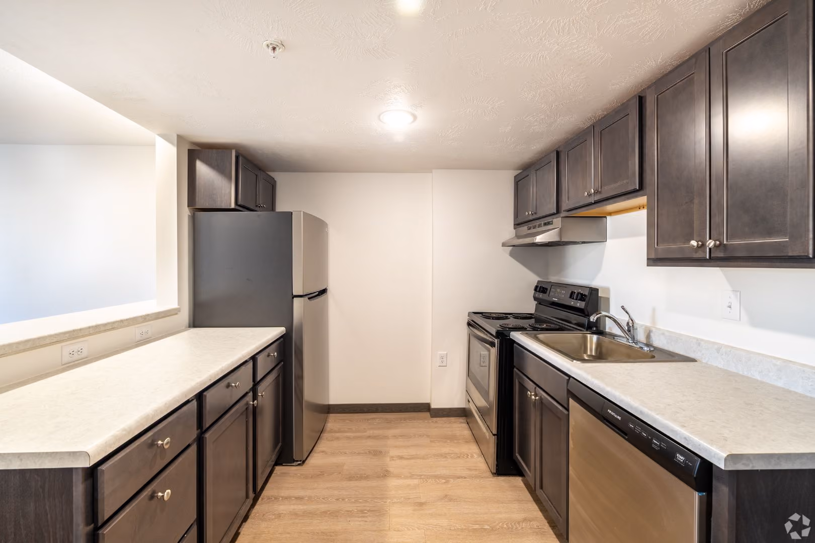 Apartment interior at Floyd River Flats in Sioux City, Iowa.