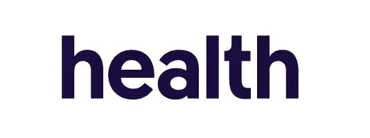 The word 'health' in bold dark blue lowercase letters on a white background.