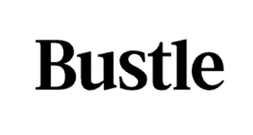 Bustle logo text in black serif font on a white background.