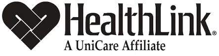 HealthLink logo with heart-shaped design and text 'A UniCare Affiliate'.
