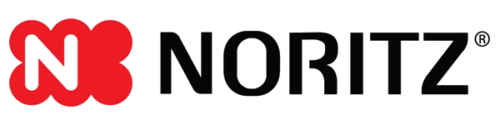 Noritz company logo featuring a red symbol with a white 'N' next to black uppercase text 'NORITZ'.