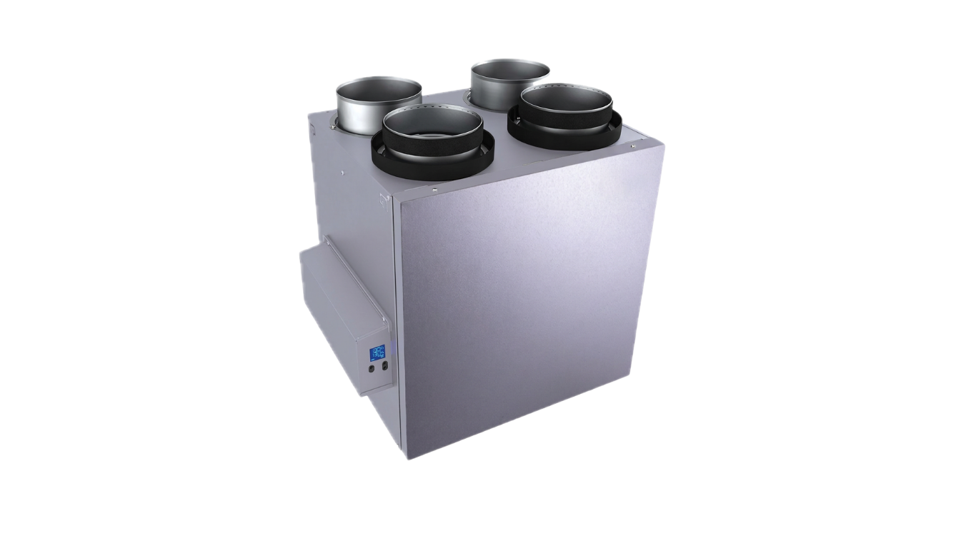 A picture of a Heat Recovery Ventilator (HRV).
