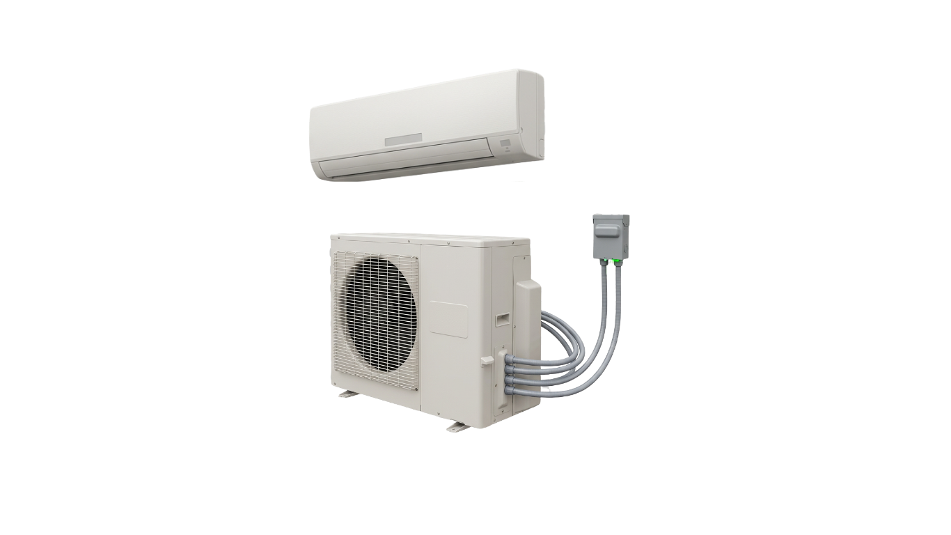 Picture of a modern mini split hvac system.
