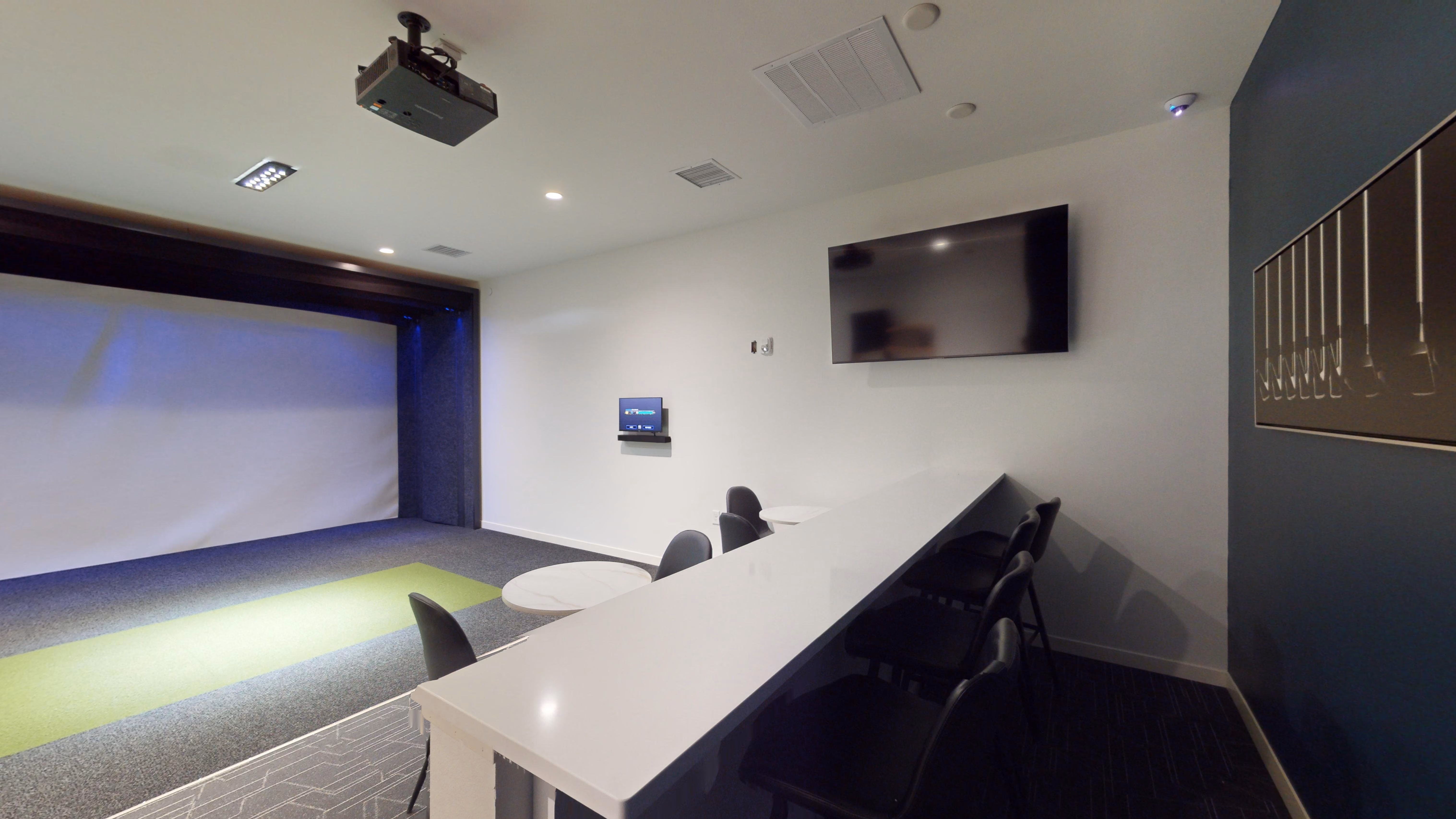 Golf simulator at Sage Meadow Village in Sioux Falls, SD