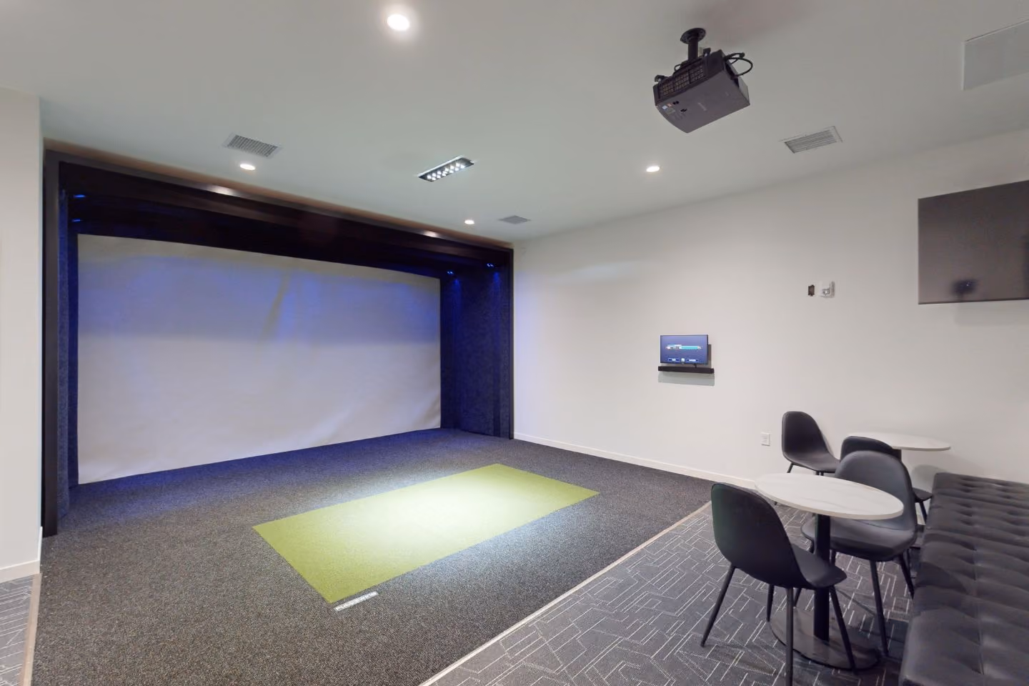 Golf simulator at Sage Meadow Village in Sioux Falls, SD