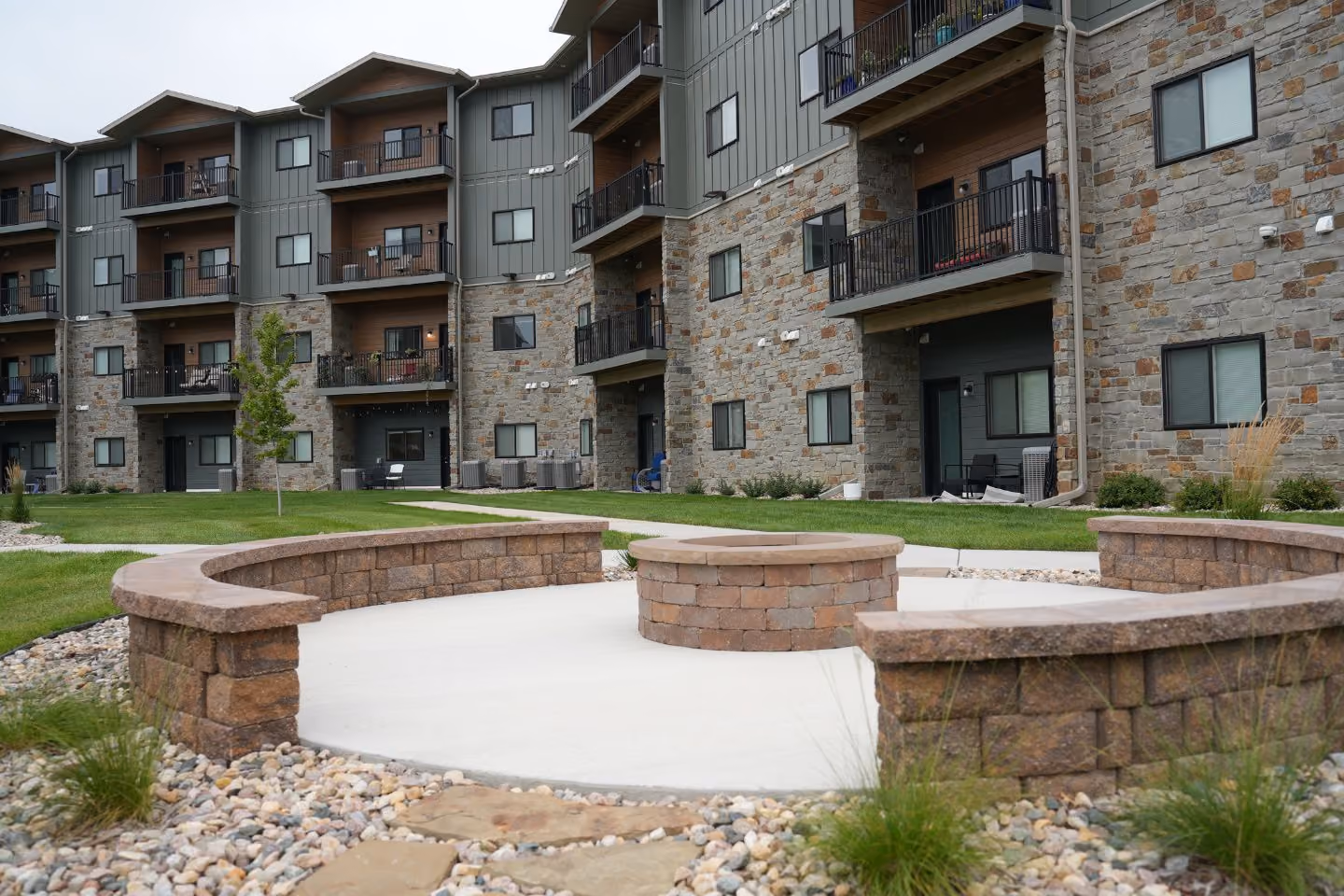 Fire pits at Sage Meadow Village in Sioux Falls, SD
