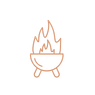 Fire pit amenity icon