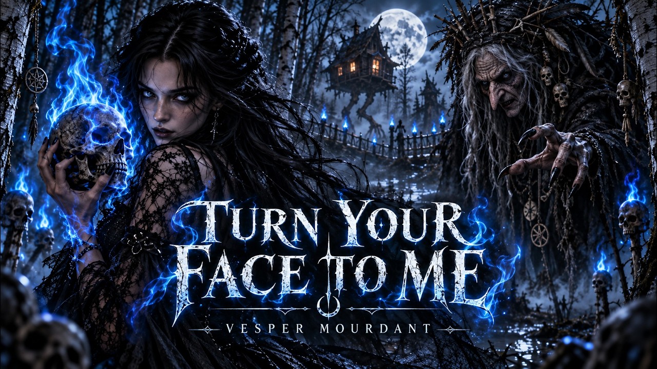 Turn Your Face to Me by Vesper Mourdant, Baba Yaga Halloween music video artwork