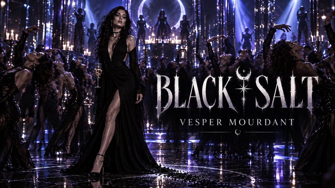 BLACK SALT by Vesper Mourdant, dark witch Halloween music video artwork