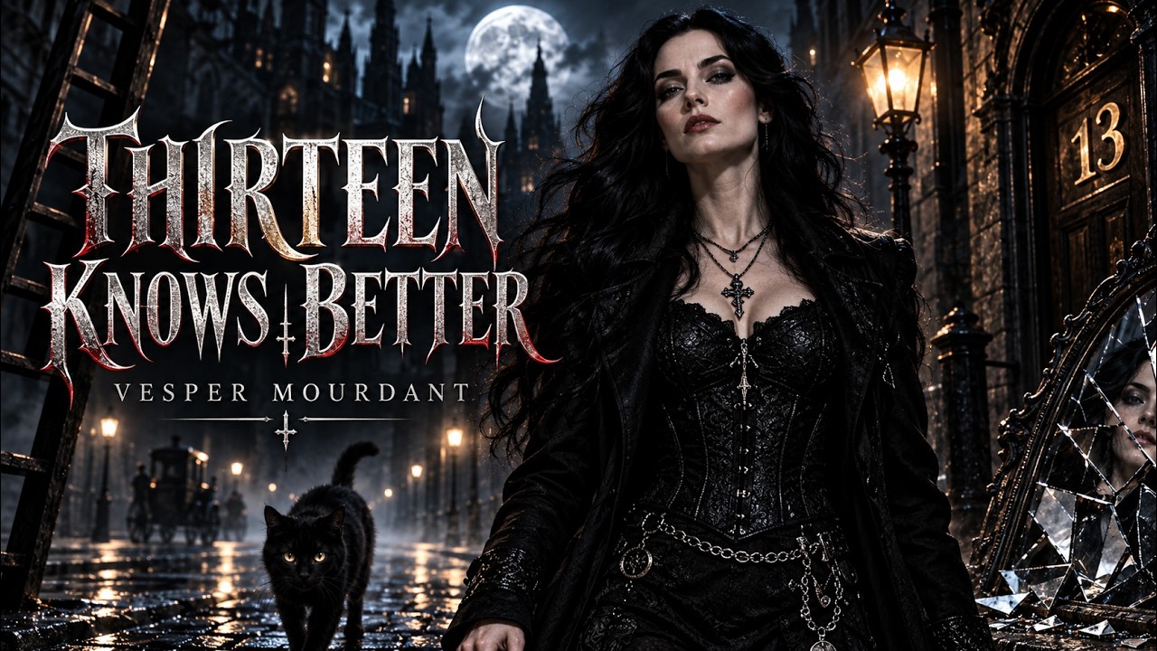 Thirteen Knows Better by Vesper Mourdant, Friday the 13th gothic industrial metal music video artwork