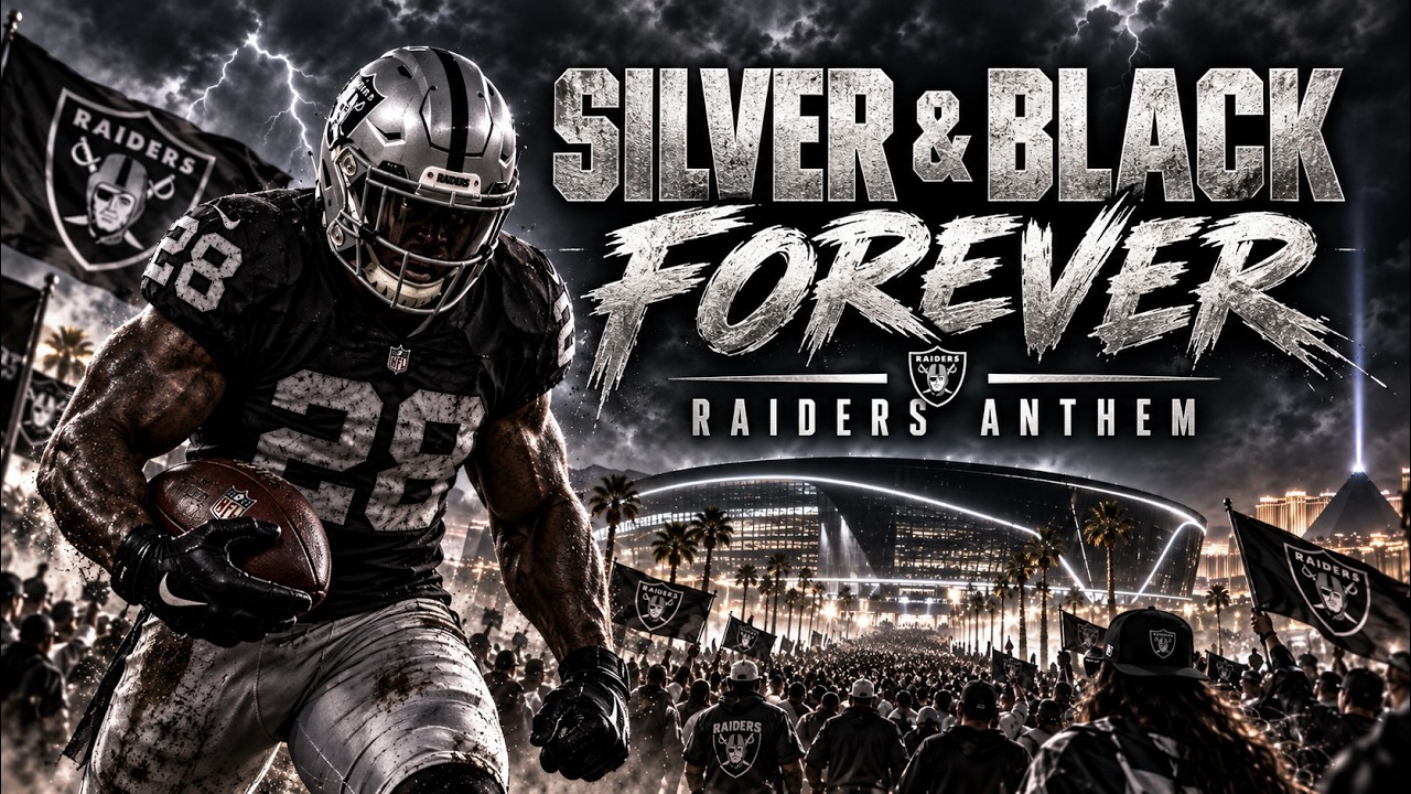 Silver & Black Forever by Rhialto, Las Vegas Raiders football anthem artwork
