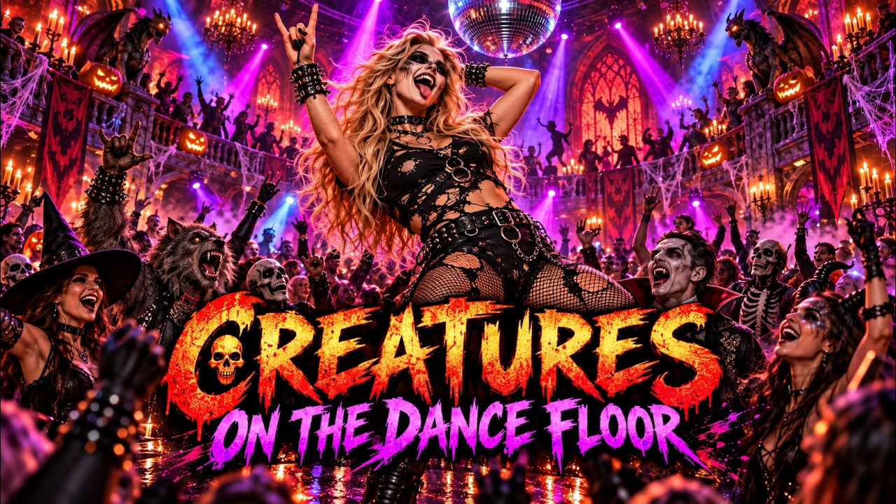 Creatures on the Dance Floor Halloween nu-metal party music video artwork