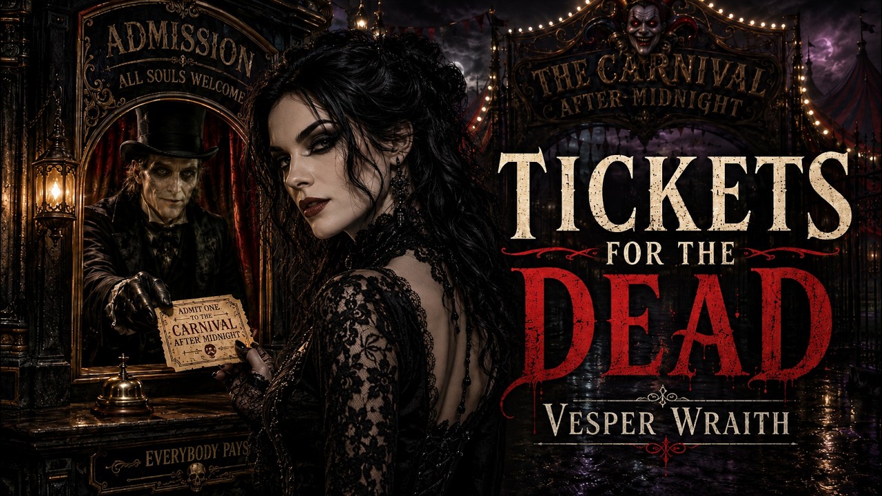 Tickets for the Dead by Vesper Mourdant gothic Halloween carnival music video artwork