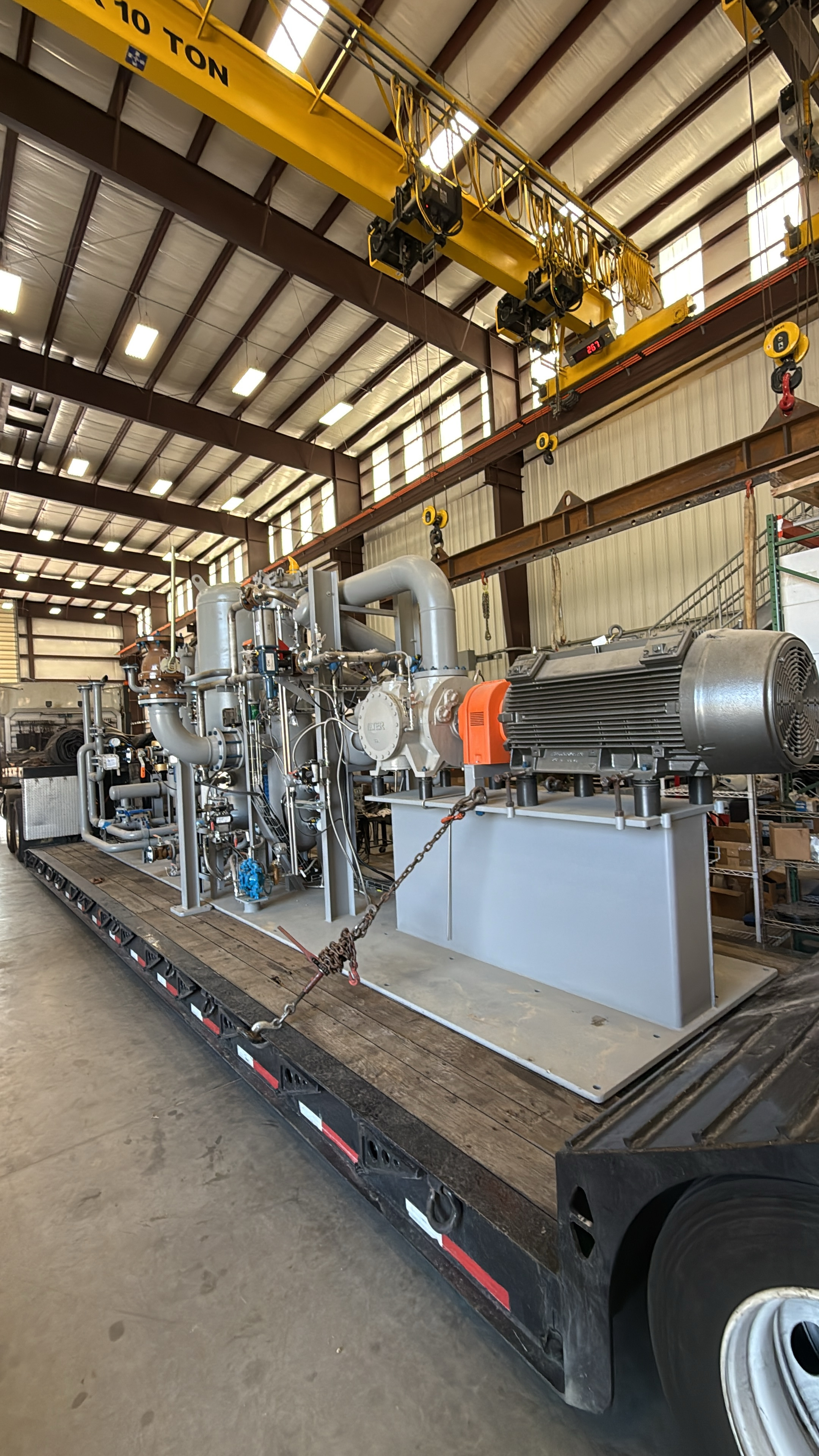 Tulsa Specialty Welding compression package fabrication in the shop