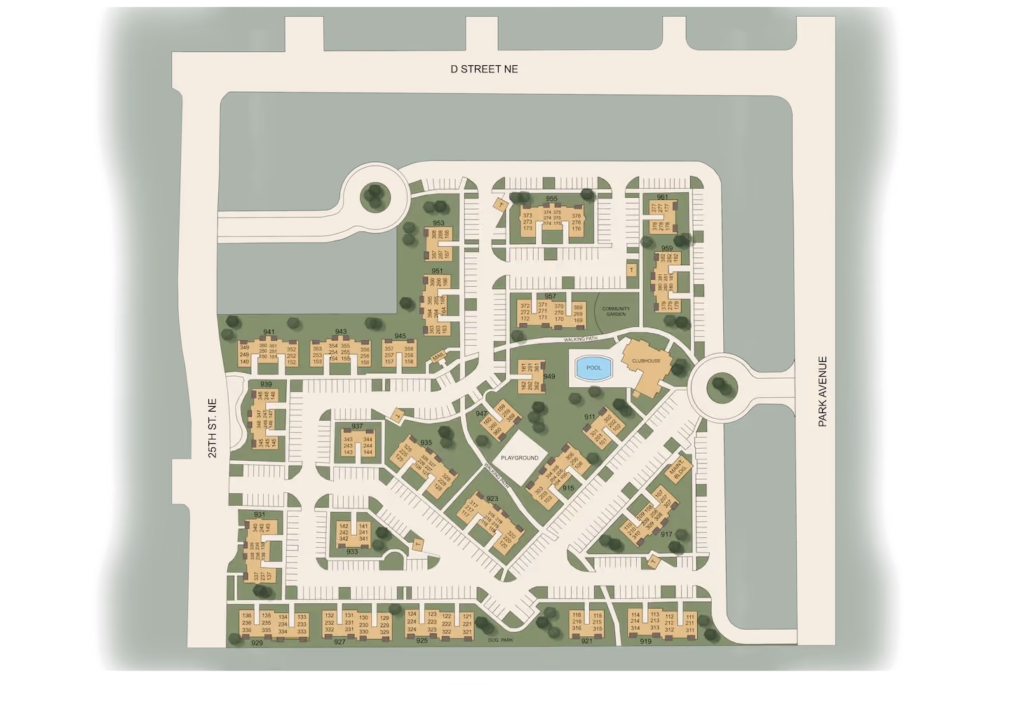 Community map of The Jory in Salem, Oregon