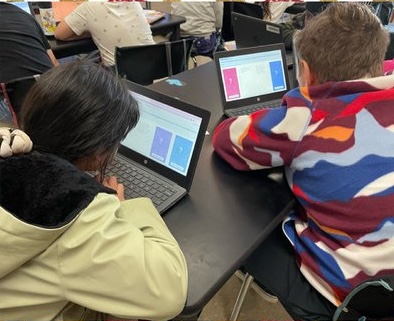 Students in Bowling Green, Kentucky in a Pen Pals activity
