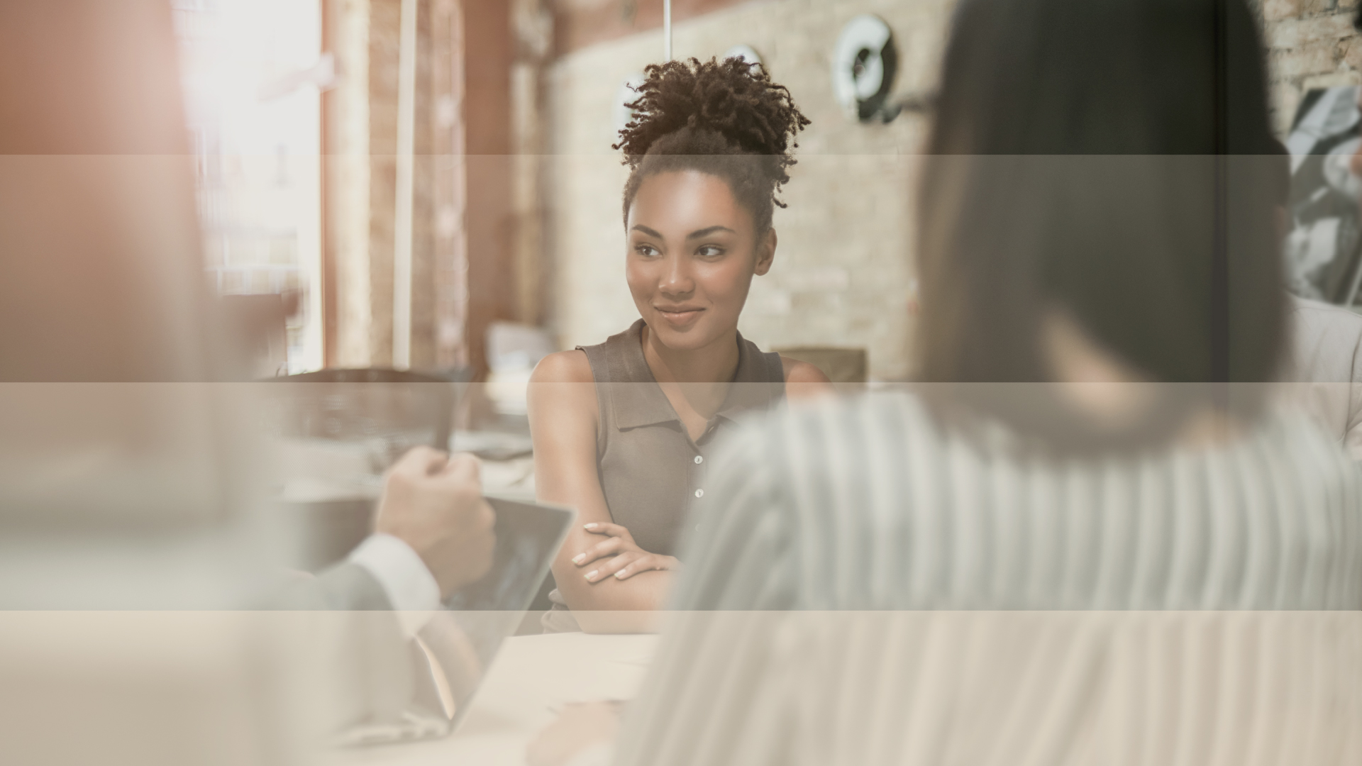 A planning conversation around a table