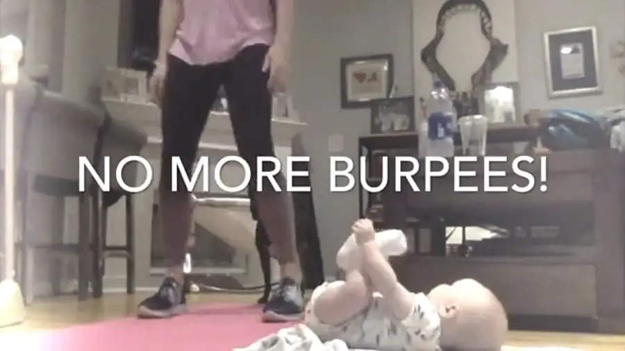 Kylie serving her burpee penalty in 2018