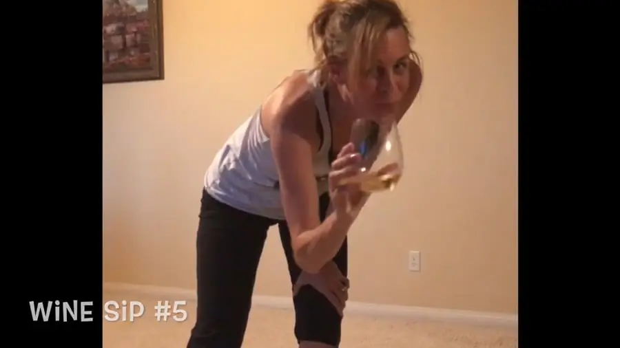Julie serving her burpee penalty in 2018