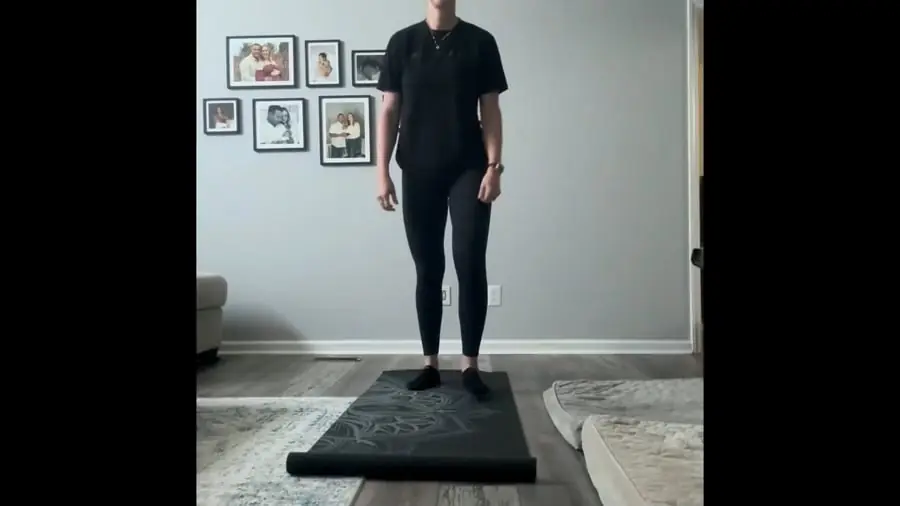 Sara serving her burpee penalty