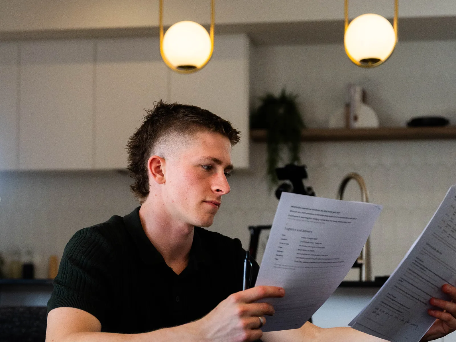 Keoni Upton of Growth Concept Media working through notes for a Perth recording day. Keoni Upton of Growth Concept Media working through notes for a Perth recording day.