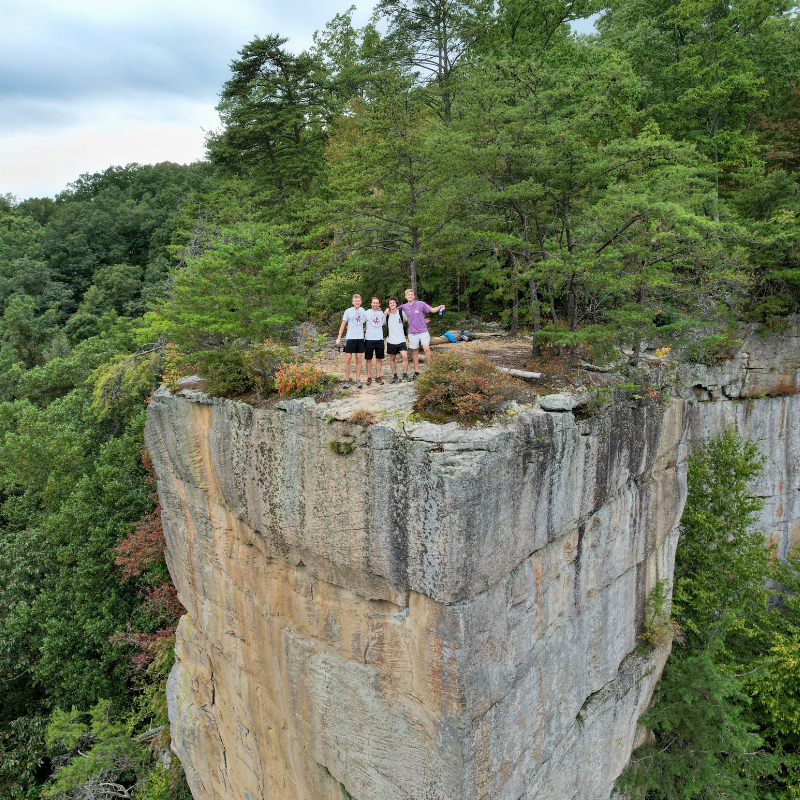 Log cabin in the woods at The Red River Gorge