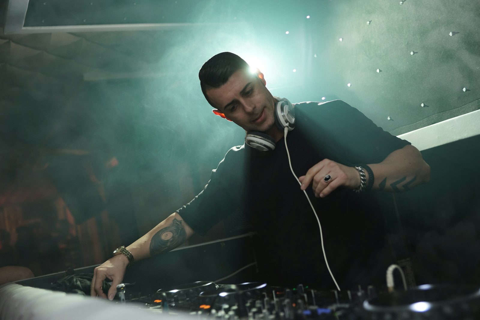 DJ playing at an event