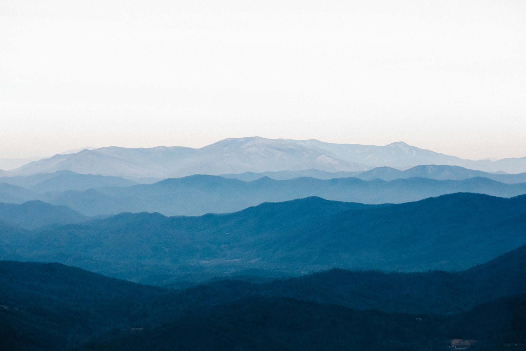 Blue Ridge Mountains in morning haze