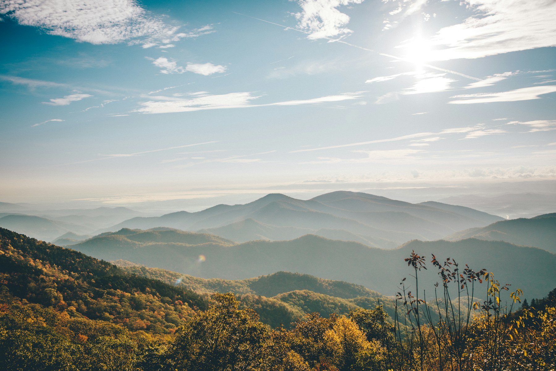 Blue Ridge Mountains in early autumn