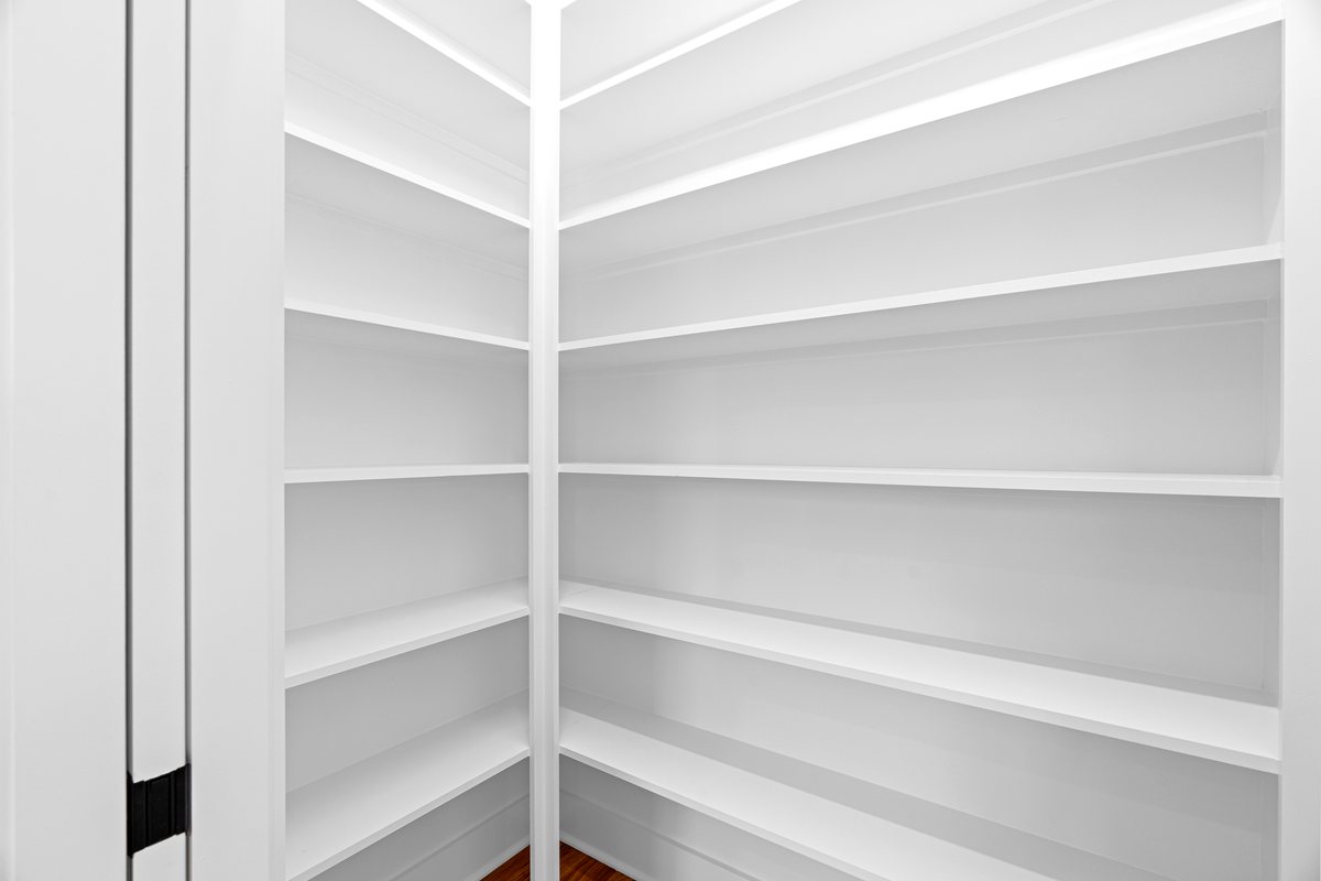Built-in pantry shelving