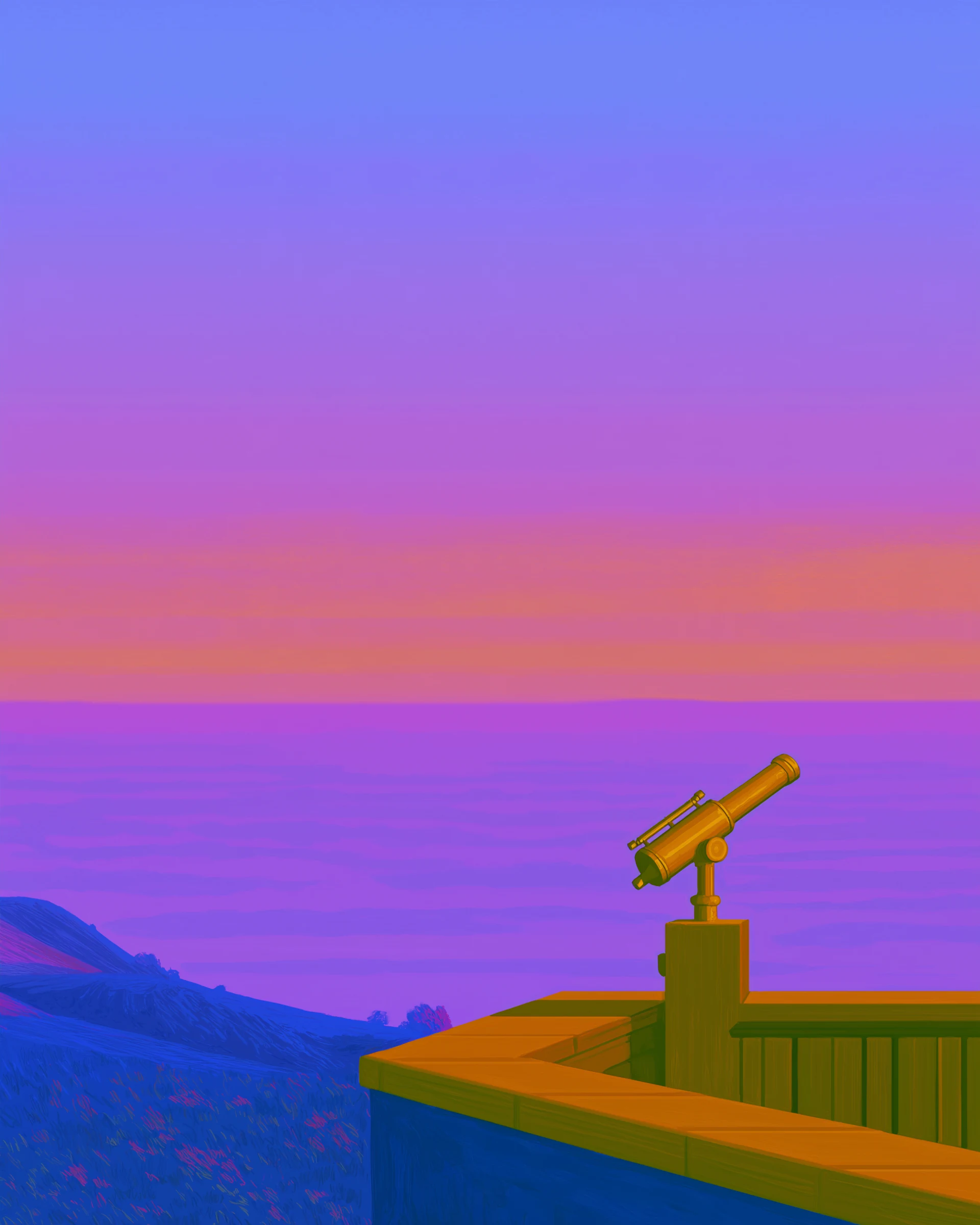 Trust Center, painted landscape
