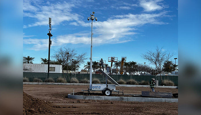 deploy surveillance mobile unit on construction site security