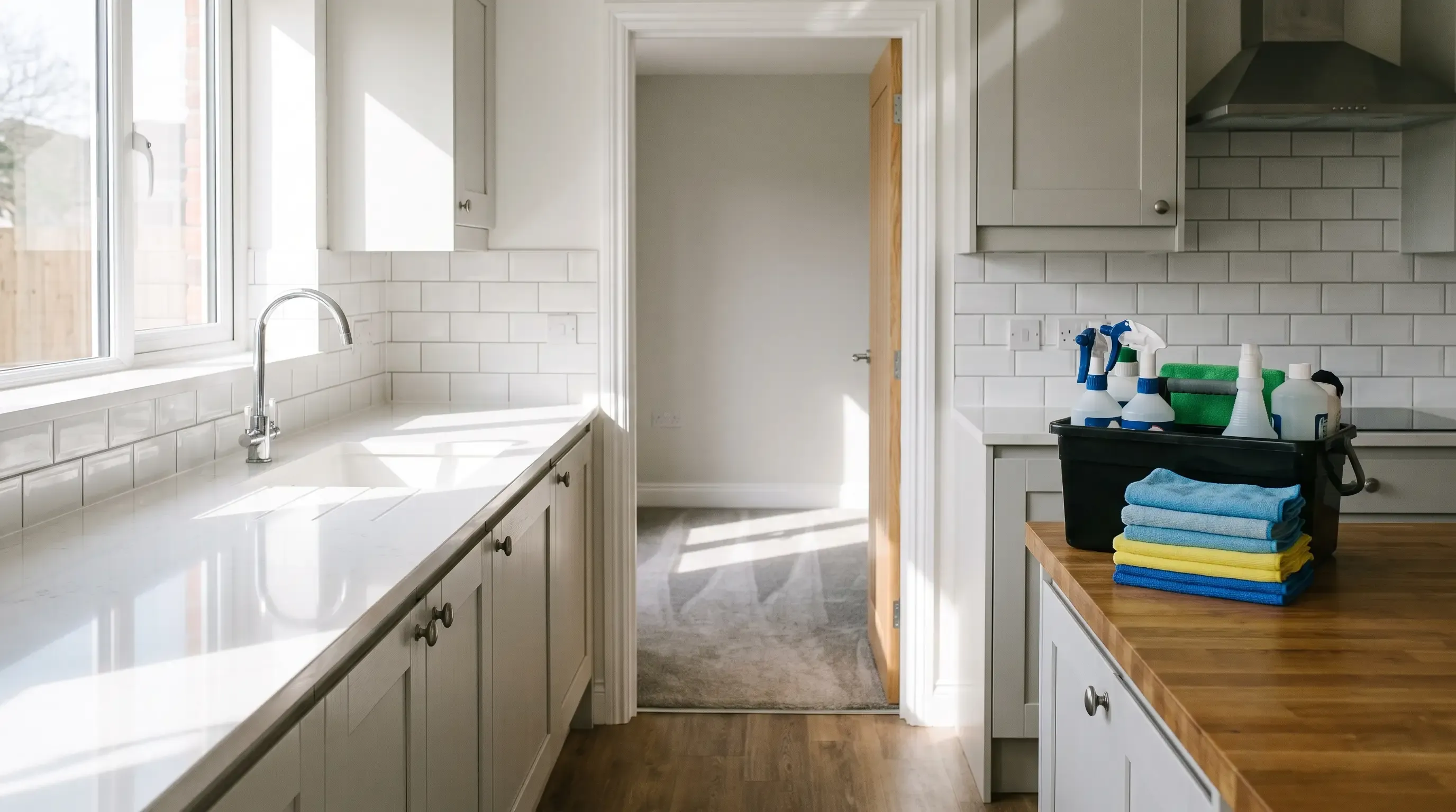Clean kitchen after end of tenancy cleaning