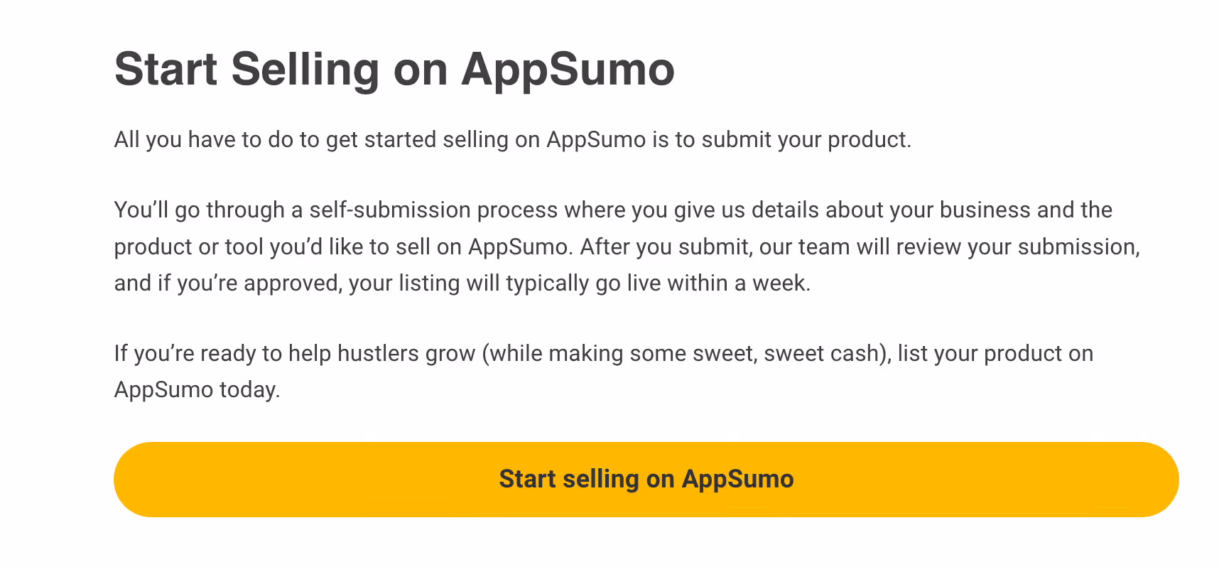 AppSumo application process