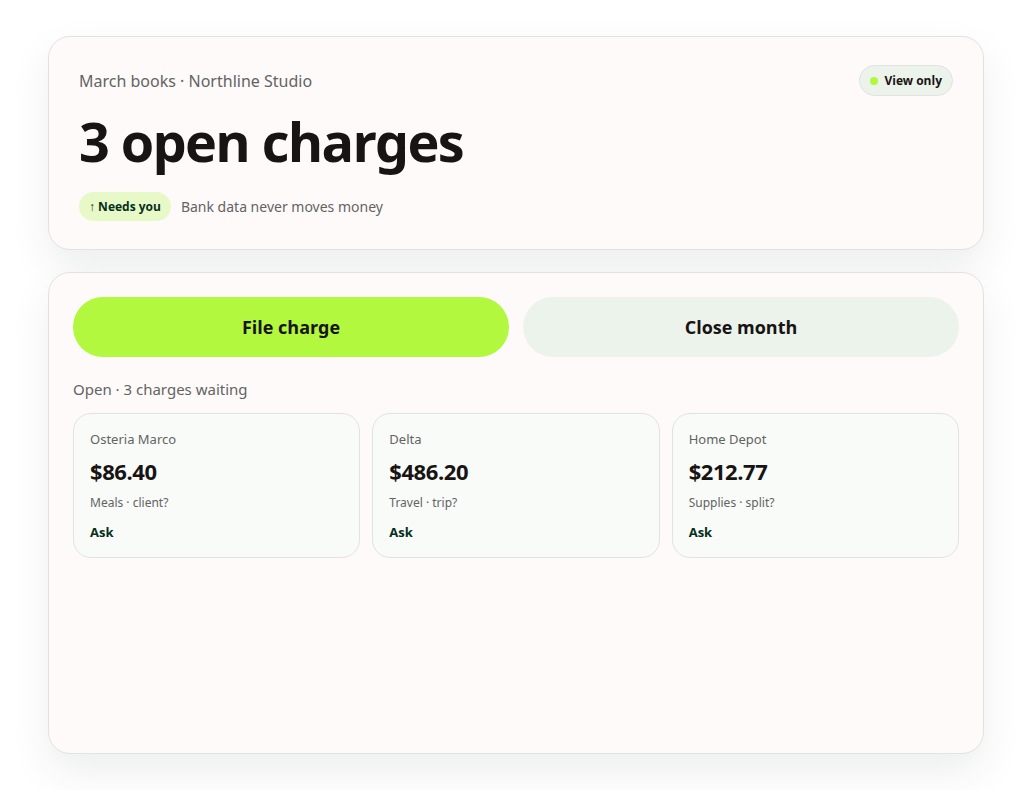 Pruvon open charges for March