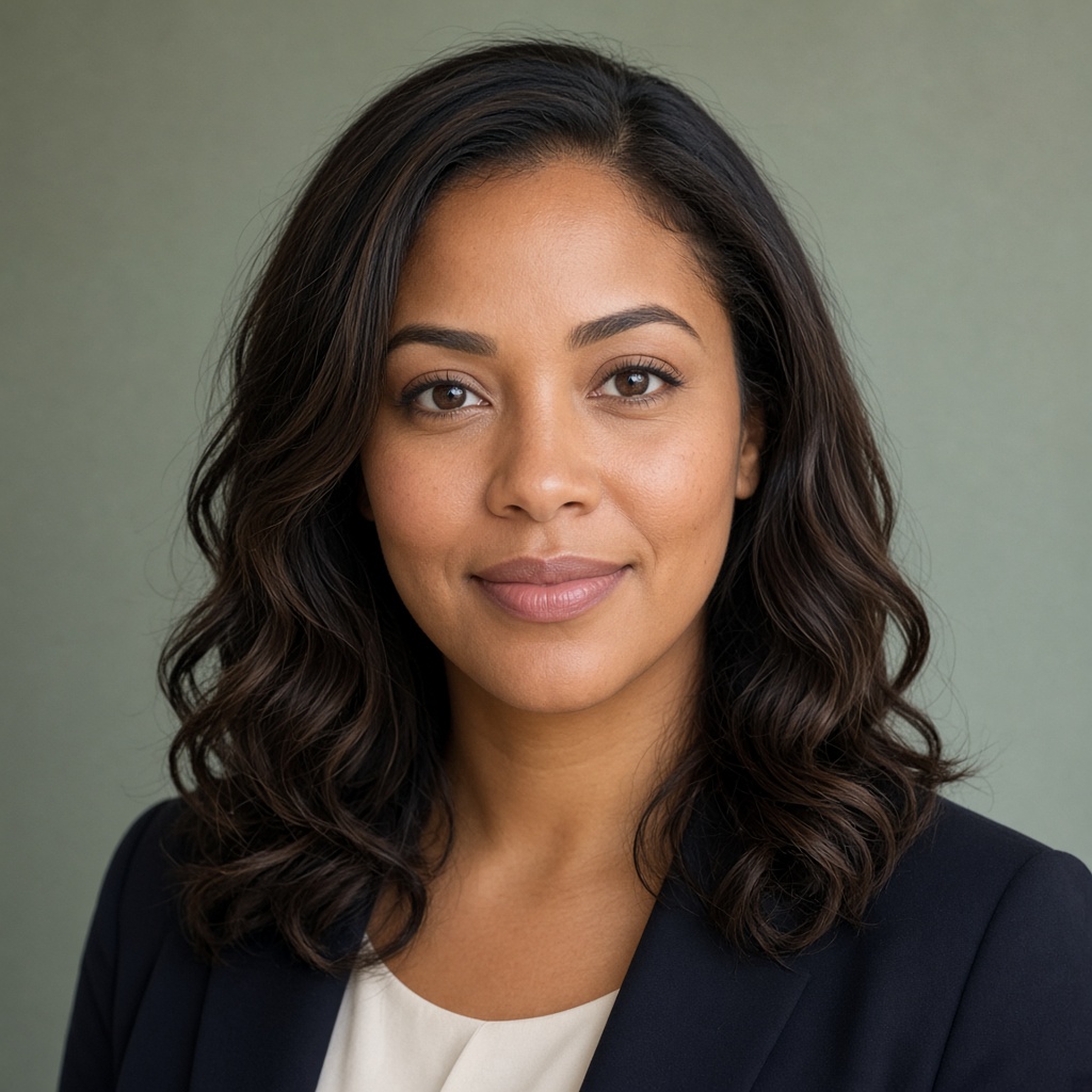 Portrait of Nadia Brooks, office manager