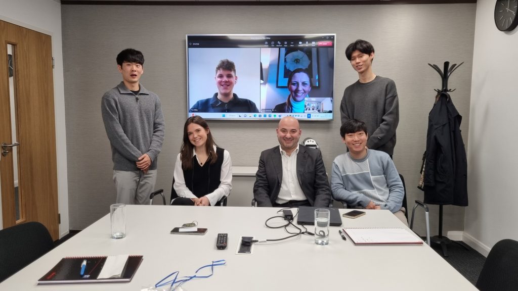 A group meeting with ESG Solutions, with participants joining by video