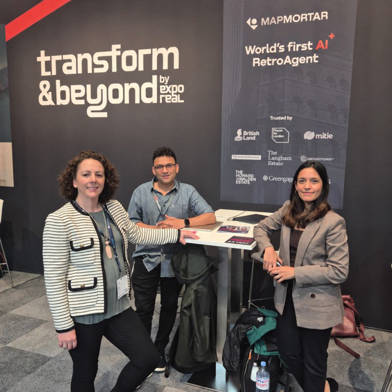 Joanna Whitear with the MapMortar team at their EXPO REAL stand