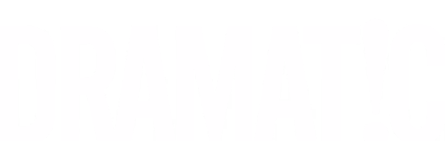 The word 'DRAMATIC' in large, bold, white uppercase letters on a black background.