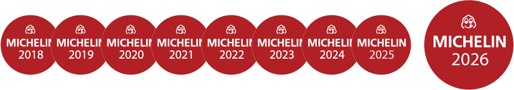 โลโก้ Michelin Bib Gourmand ตั้งแต่ 2018 ถึง 2026