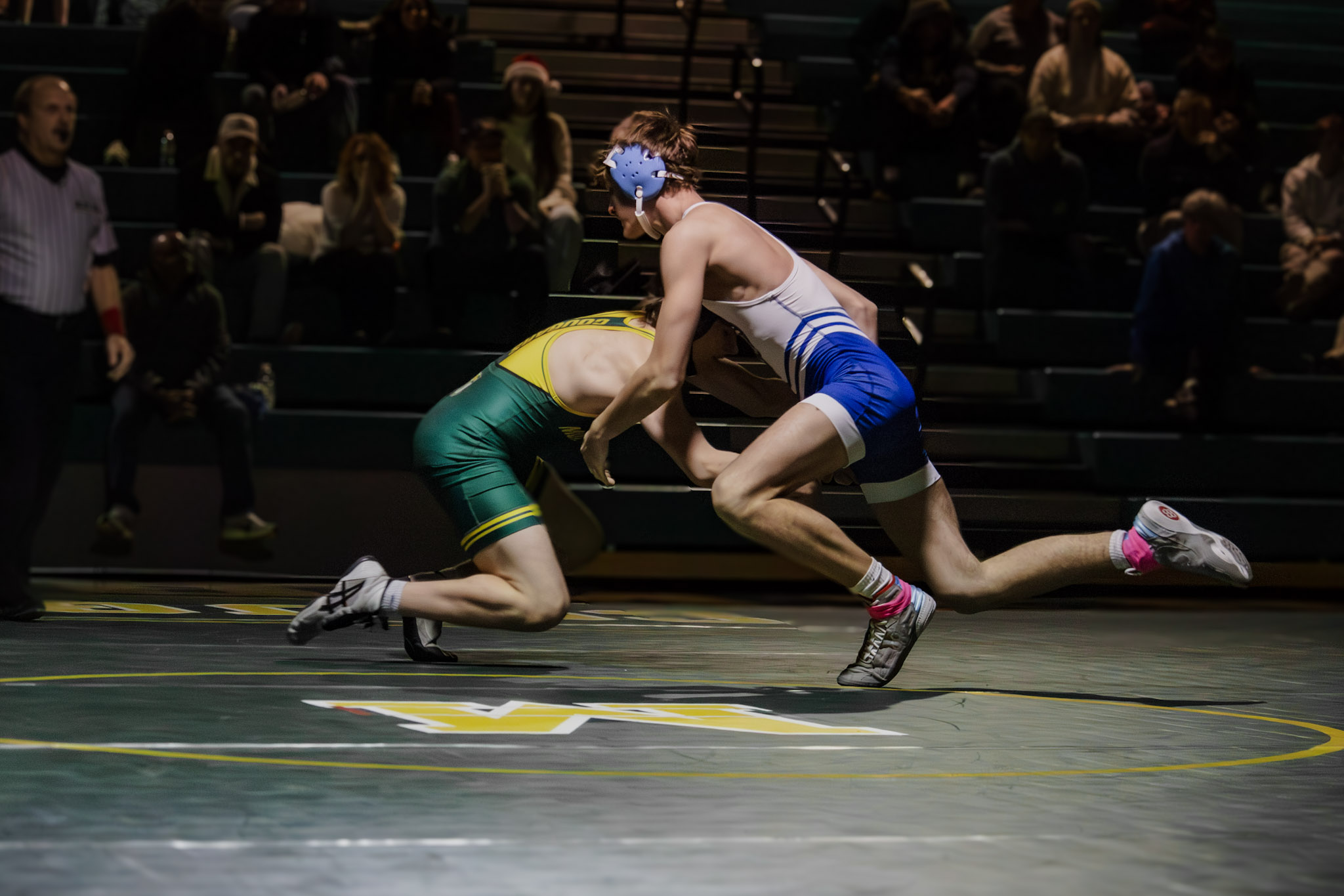 Montgomery wrestling: Varsity action against Princeton during the 2025–26 season.