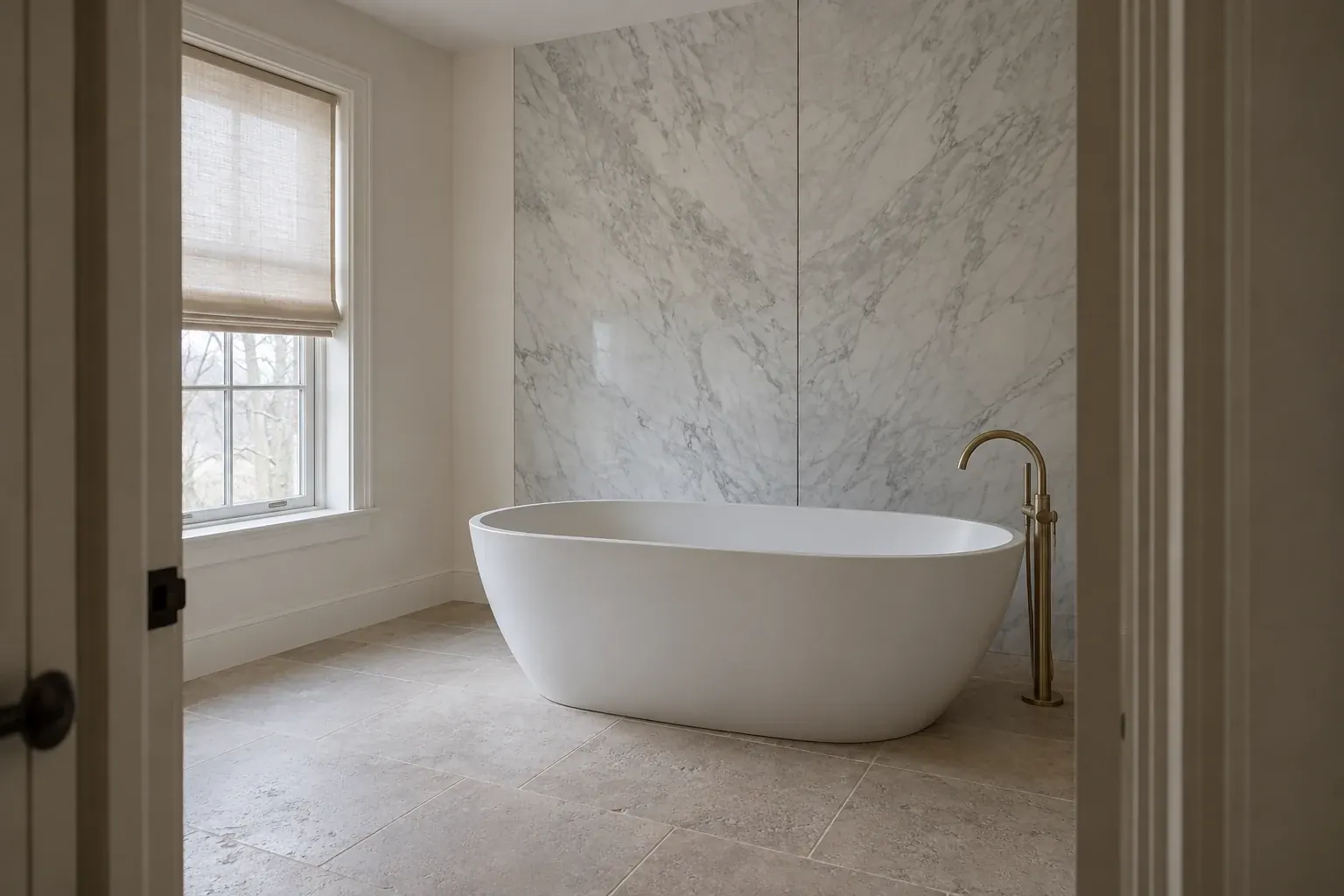 The Book-Matched Bath — Design Study