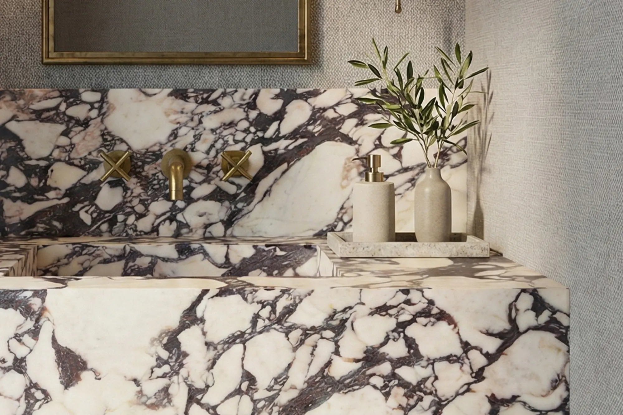 The Book-Matched Bath — Design Study