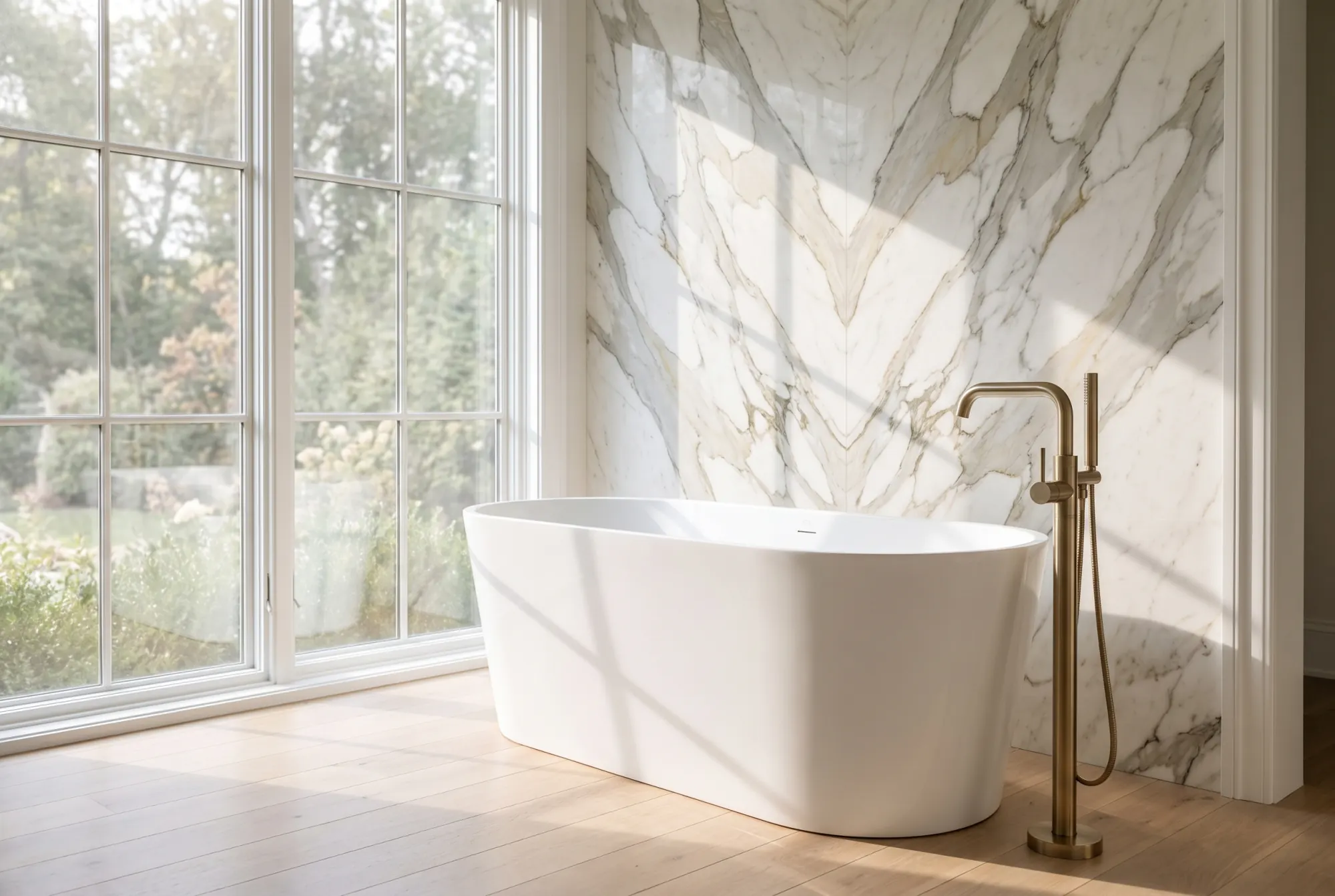 The Book-Matched Bath — Design Study