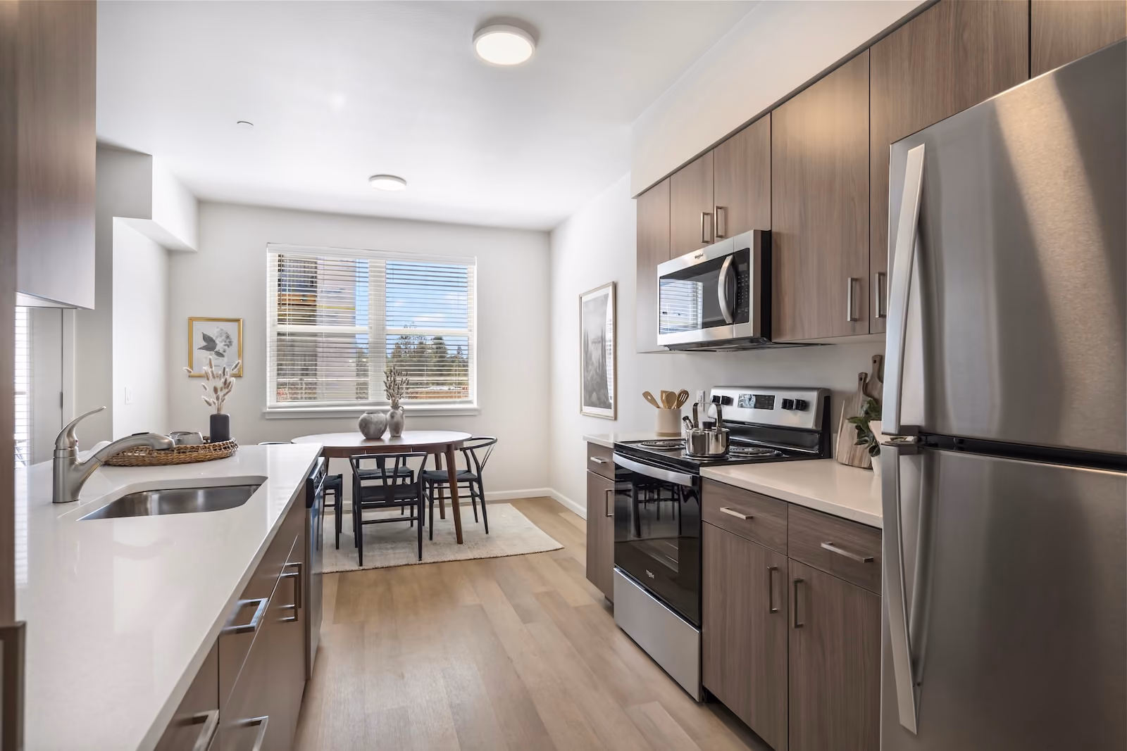 A spacious kitchen at The Veridian in Bend, Oregon