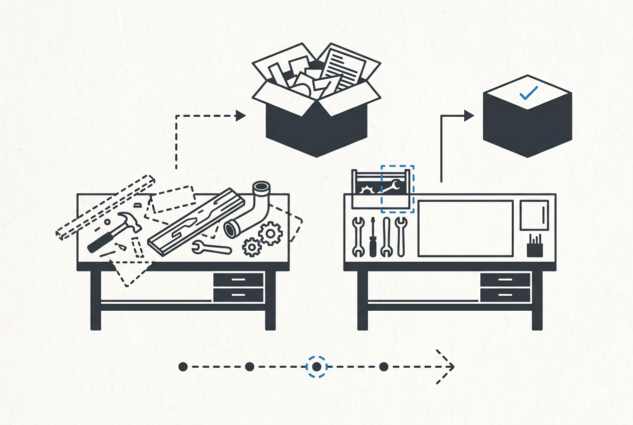The Five Lean Principles, Applied to a Trade Shop That Has Never Heard of Lean