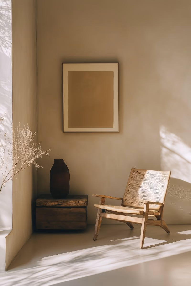 Framed artwork in a quiet treatment room