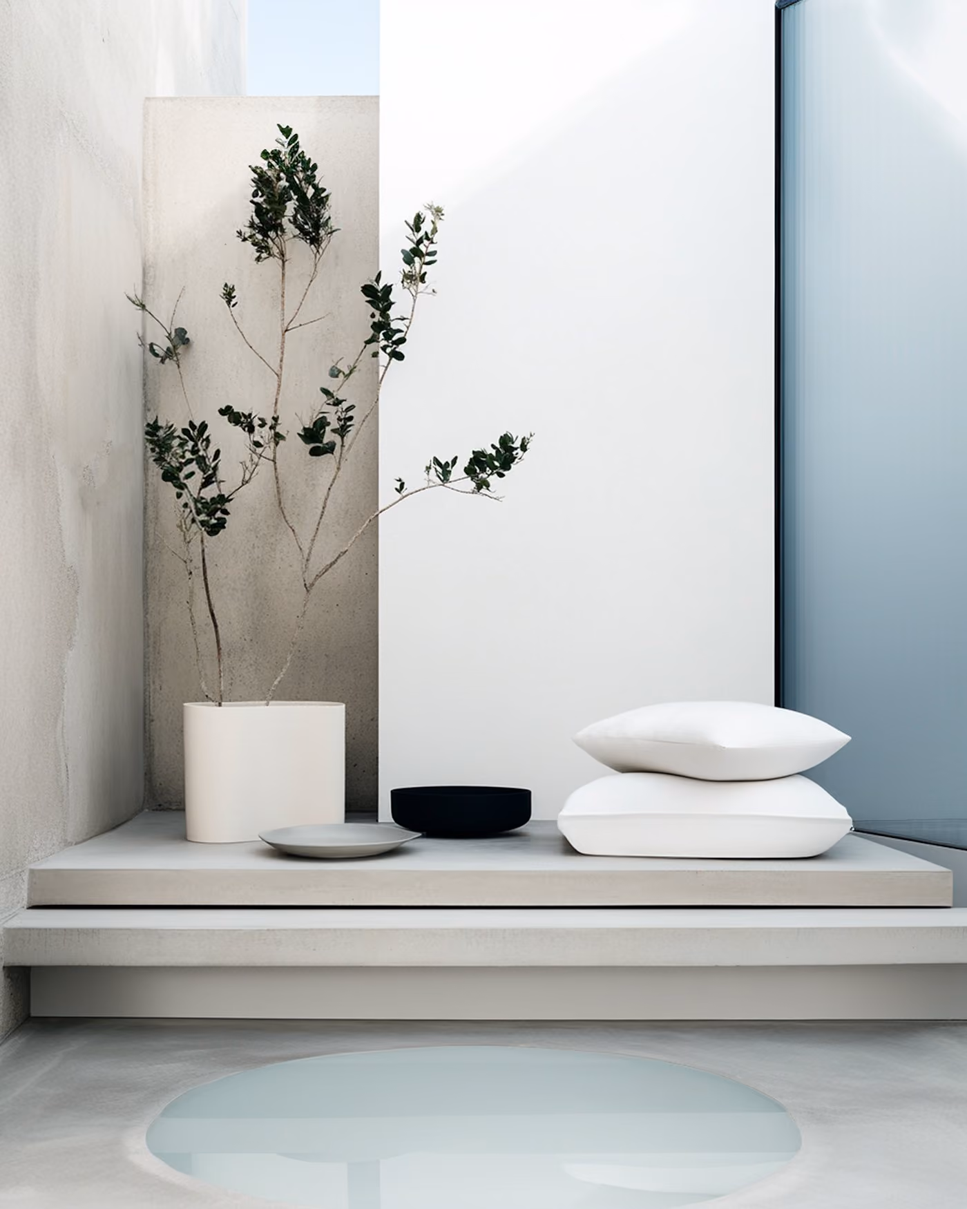 Private treatment room with linen and natural light