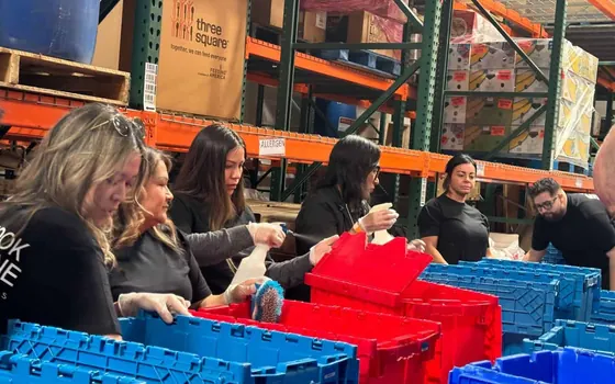 Packing food for neighbors