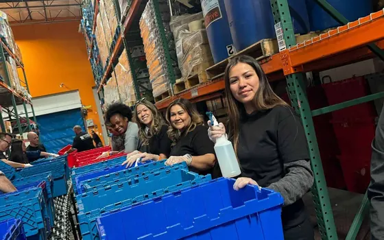 Community volunteers at work